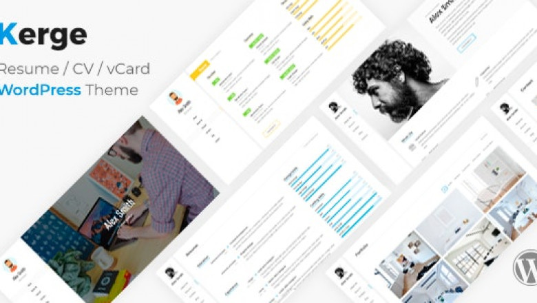 Kerge Theme - CV Resume Best WordPress Theme.