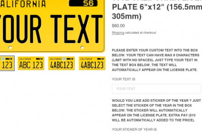 1962 california license plate