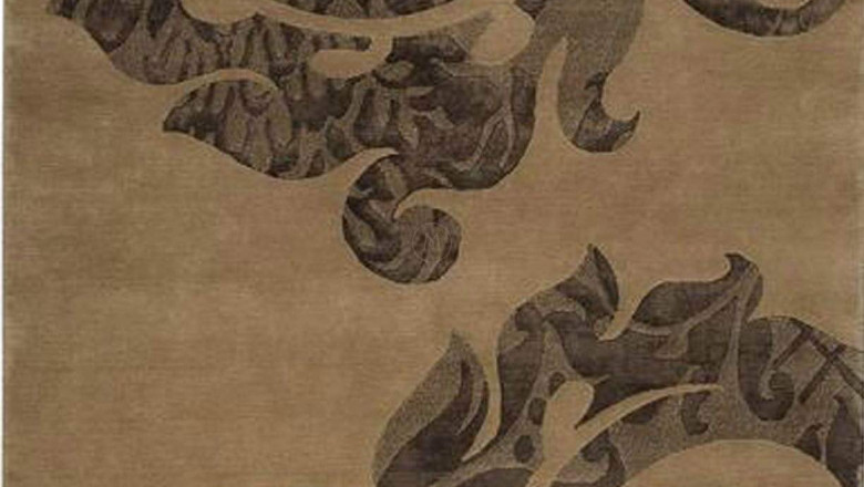 Floral Antique Hand Knotted Almeria Beige/Brown Area Rug Carpet Sale