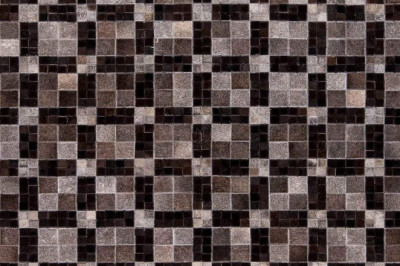 Luxury Geometric Contemporary Handmade Leather Gau Bricka Grey/Black Area Rug Carpet