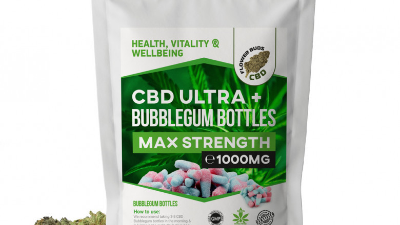 CBD BUBBLEGUM BOTTLES | CBD GUMMIES | AIDORGANIC