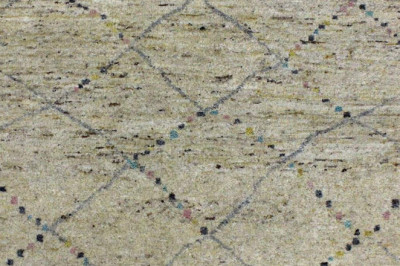 Luxury Moroc Quarian Traditional Geometric Knotted Natural/Multi Area Rug Carpet