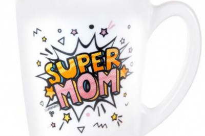 Luminarc 1 Piece Decorative Super Mom - Mothers Day Mug