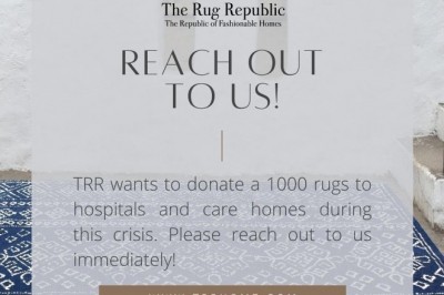 TRR Wants to Donate 1000 Rugs to Hospitals and Care Homes during the Covid19 Crisis