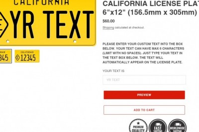 Made from high quality Aluminium 1959 state exempt california license plate