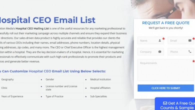 Targeted Hospital CEO Email List