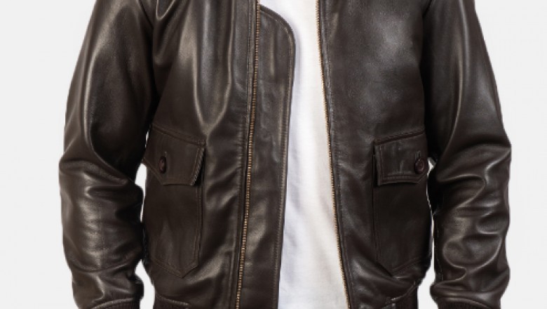 Airin G-1 Brown Leather Bomber Jacket