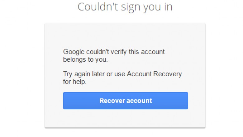 Google Sign In Error