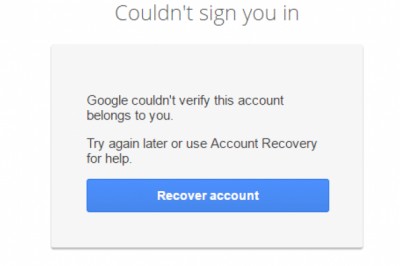 Google Sign In Error