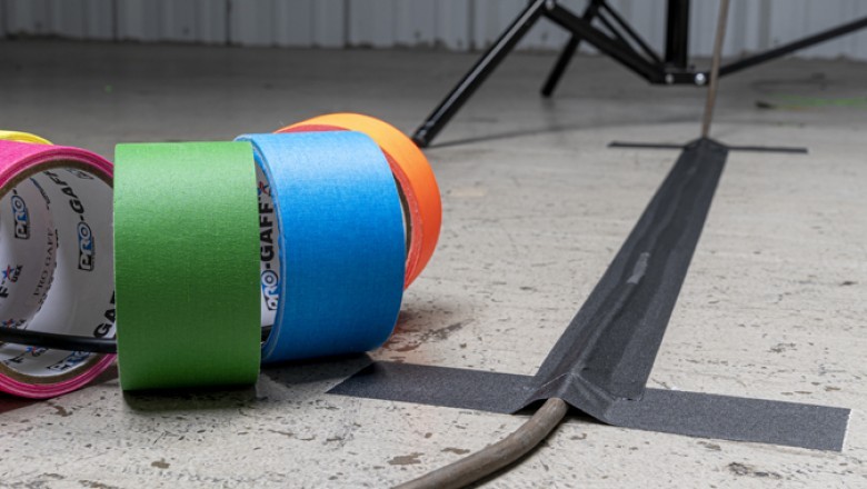 Theatre, photography, film, radio, and television production, as well as industrial staging, use gaffers tape.