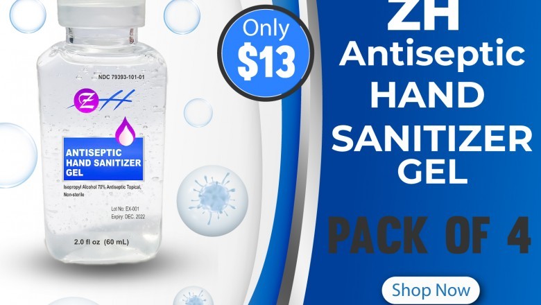 60 ml ZH Antiseptic Hand Sanitizer Gel – (Pack of 4)