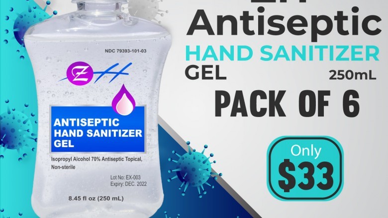 250 ml ZH Antiseptic Hand Sanitizer Gel – (Pack of 06)