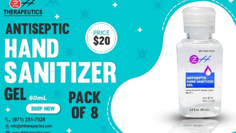 60 ml ZH Antiseptic Hand Sanitizer Gel – (Pack of 8)
