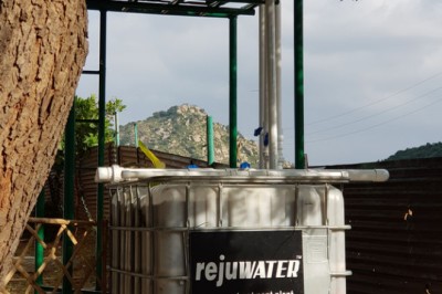 Sewage treatment using sunlight and soil.