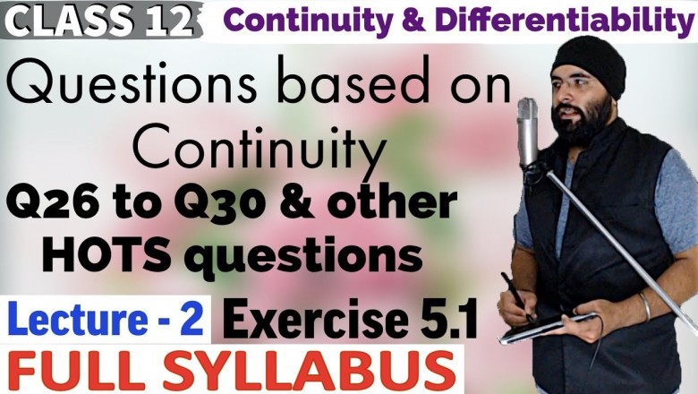 NCERT Exercise 5.1 Continuity and Differentiability Class 12 Maths IIT JEE Mains