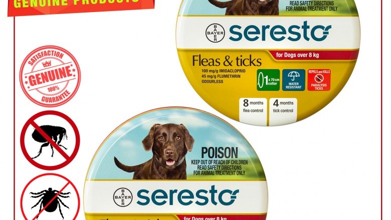 SERESTO Collar for Flea and Tick Control on Dogs Over 8 Kg 2 pieces