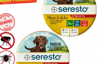 SERESTO Collar for Flea and Tick Control on Dogs Over 8 Kg 2 pieces