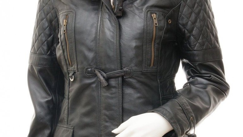 Genuine Leather Coat for Women in Ohio Ladies Leather Long Coat
