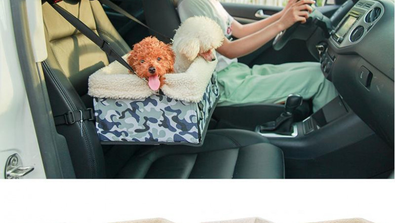 Portable Safety Small Pet Dog Car Seat Carrier Foldable Multifunction Puppy Dog Travel Bed For Car Washable Warm Booster