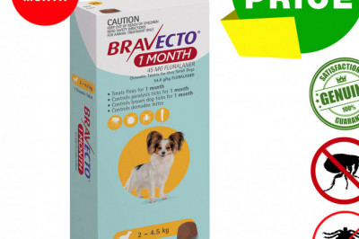 BRAVECTO 1 month chews Flea and Tick Control for 2 to 4.5 Kg dogs