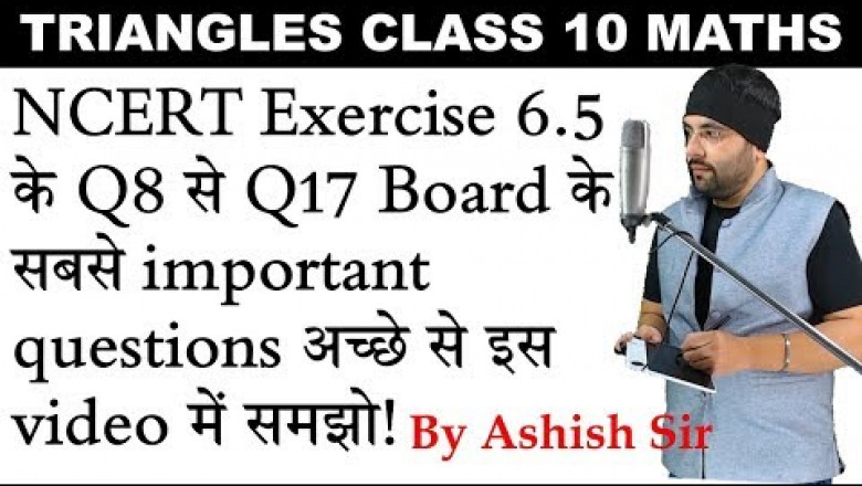 NCERT Solutions for Exercise 6.5 Triangles Class 10 Maths