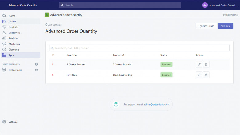 Minimum order quantity shopify