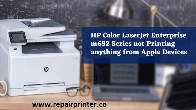 HP Color LaserJet Enterprise m652 series not printing anything from apple devices : Resolved