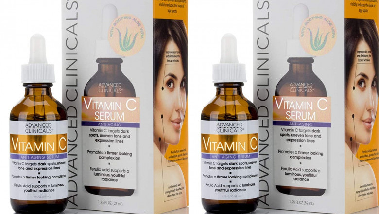 Amazon.com: Advanced Clinicals Vitamin C Anti-aging Serum for Dark Spots, Uneven Skin Tone, Crows Feet and Expression Lines. (Two - 1.75oz) : Beauty &amp; Personal Care