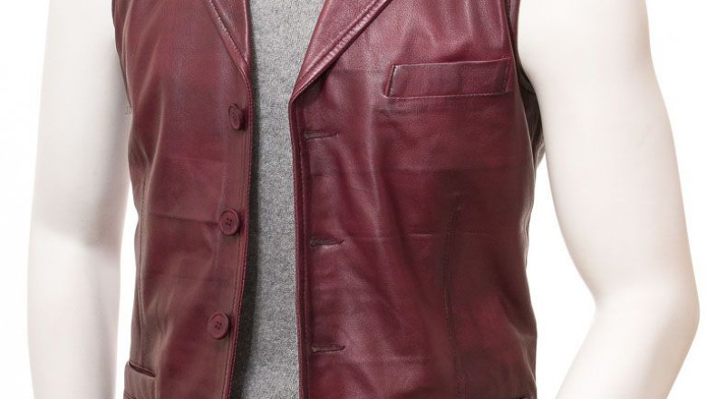Buy Men Leather Vest in Los Angeles US
