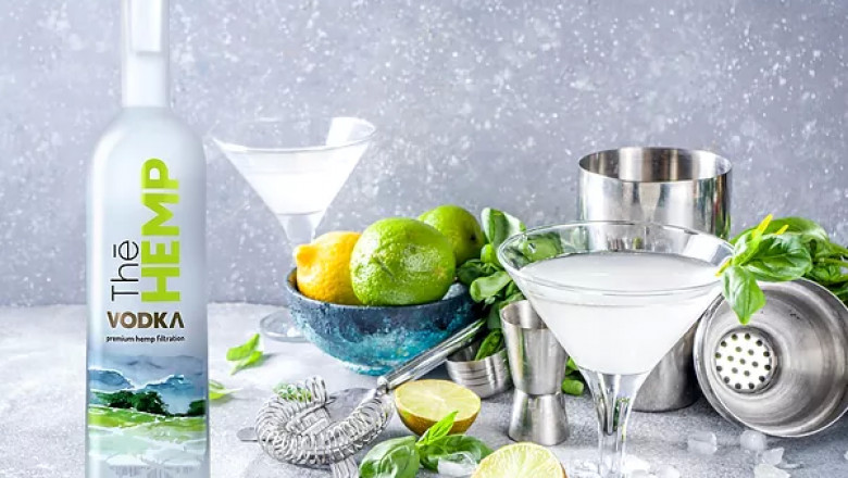 Hemp infused premium vodka