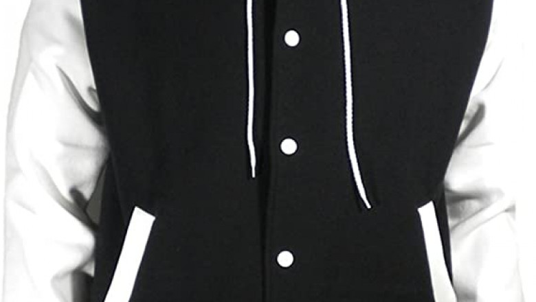 Men's Hood Baseball Varsity Jacket | Baseball Varsity Jacket | Varsity Hoodie Jacket