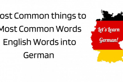 20 Most Common Words English Words into German
