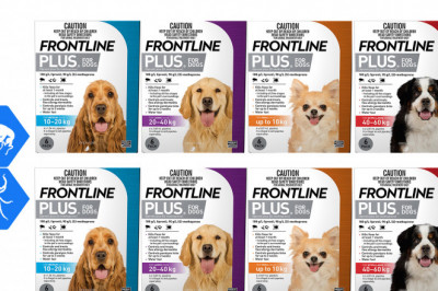 FRONTLINE PLUS for Dogs 12 Pipettes Flea and Tick Control