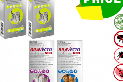 BRAVECTO PLUS 2 Pipettes for Cats Flea, Tick and Worm Prevention