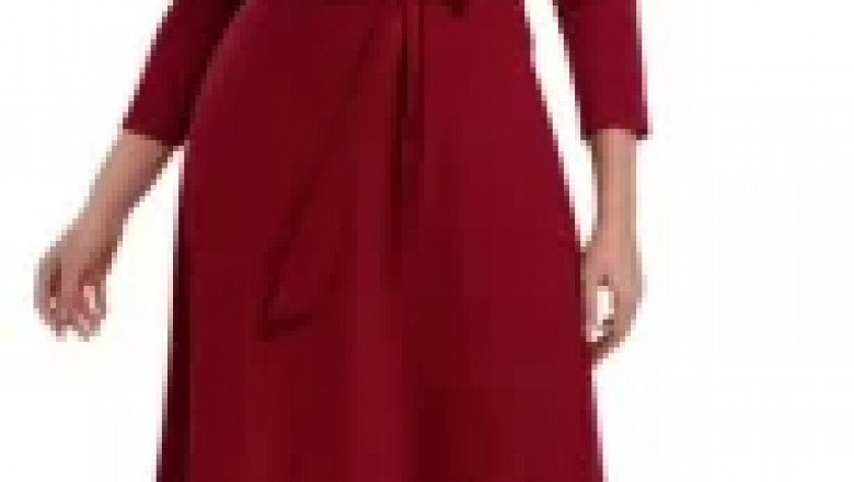 Christmas Best Red Plus Size Dress for Women on Amazon