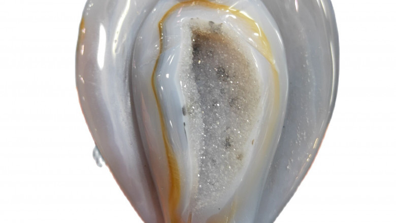 Natural Gemstone Crystal Hole Angel Mineral Specimen Hand Carved Figurine Craft