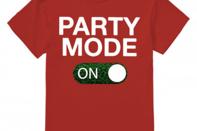 Party Mode on Off Sequin T Shirt