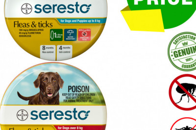 SERESTO Collar for Dogs Tick and Flea Control Blue and Red Pack