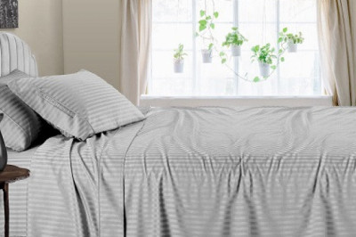 Luxury Light Grey Stripe Sheets