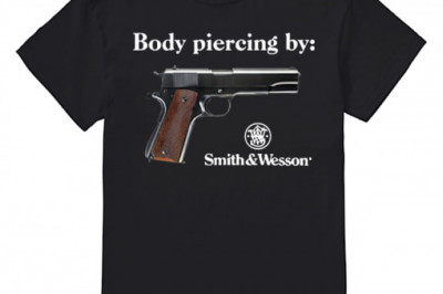 Body Piercing by Smith and Wesson T Shirt