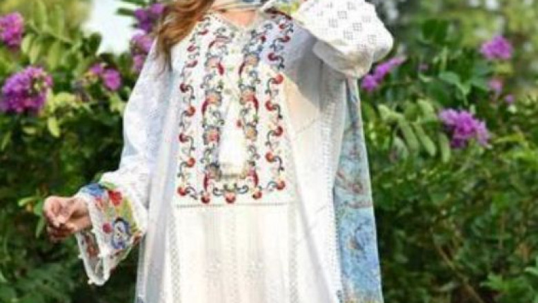 Embroidered Cotton Suit Replica Zone