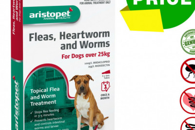 Aristopet 3 Pipettes Flea Heartworm Worm Control for Over 25 Kg Dogs