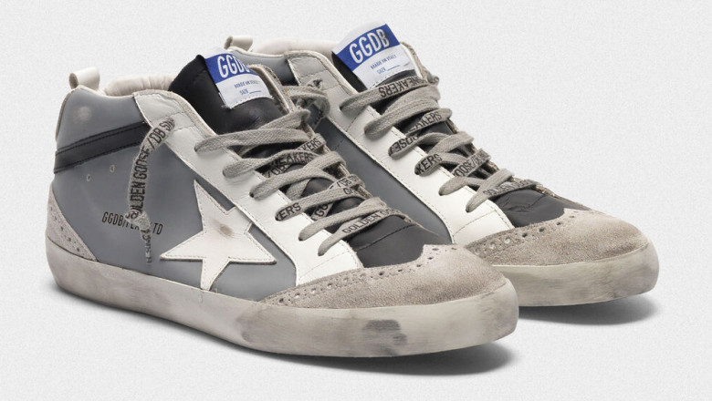 leather golden goose sneakers sale heel panel