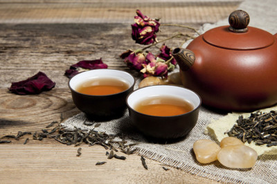 Tea; a Hot Drink Made By Infusing the Dried Crushed Leaves of the Tea Plant in Boiling Water