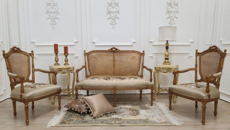 Velvet French Sofa - Artdeviefurniture