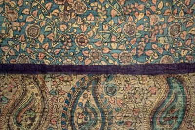 BLUE TUSSAR KALAMKARI/PRINTED SAREE