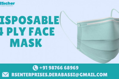Disposable 4 Ply Face Mask