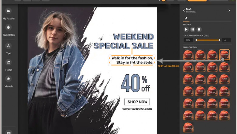 Free Animate Text in a single Click with Text Animations tool.