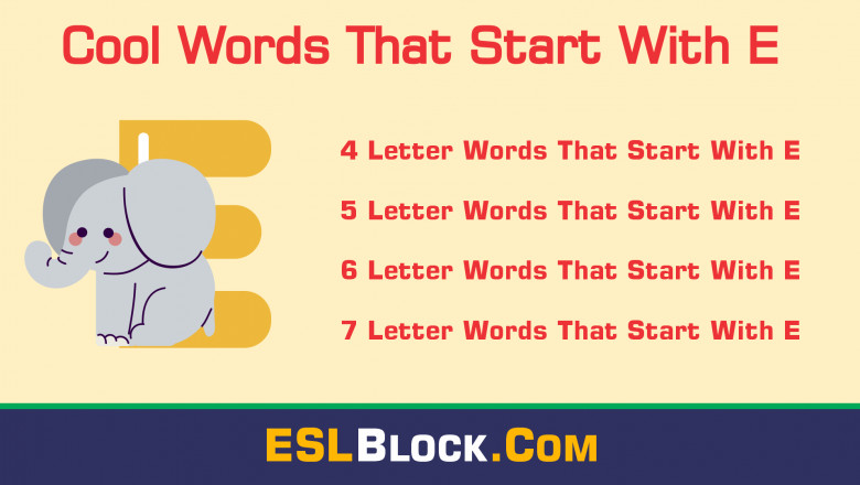 Awesome Cool Words That Start with E
