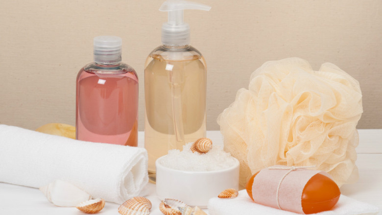 Shower and bath products; liquids used to clean the body while bathing